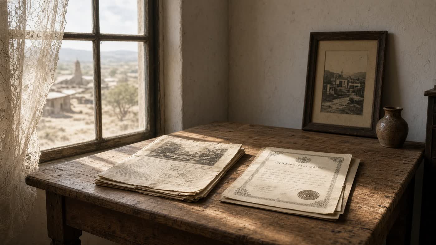 Kimberley dust and a civil-licence table, two people not posed as empire's types.